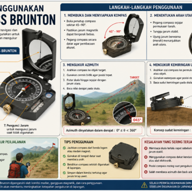 Cara Menggunakan Compass Brunton untuk Navigasi dan Pengukuran Lapangan